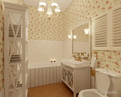 Bathroom design in Provence style
