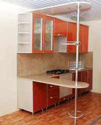 Kitchen sets with a bar counter for a small kitchen corner photo