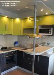 Кухонные Гарнитуры С Барной Стойкой Для Маленькой Кухни Угловые Фото
