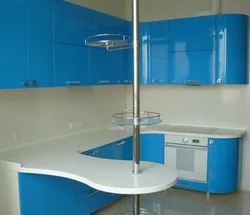 Kiçik Mətbəx Künc Fotoşəkili Üçün Bar Sayğacı Ilə Mətbəx Dəstləri