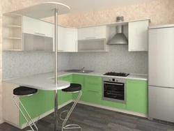 Kitchen sets with a bar counter for a small kitchen corner photo