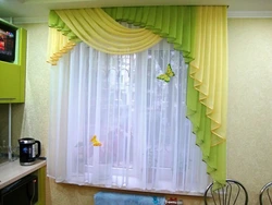 Lambrequins Барои Ошхона Акс Кӯтоҳ Дод Аз Tulle