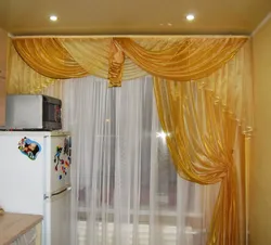 Lambrequins барои ошхона акс кӯтоҳ дод аз tulle
