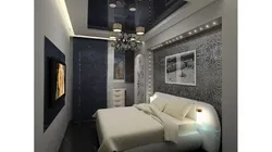 Спальня с черным потолком фото