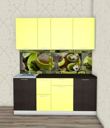 Lime kitchen in the interior