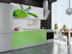 Lime kitchen in the interior