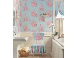 Photo of washable wallpaper in the bathroom