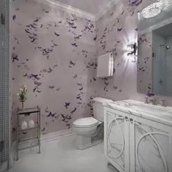 Photo Of Washable Wallpaper In The Bathroom