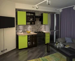 Kitchen lime in the interior combination