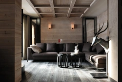 Modern Living Room Interior In A Timber House