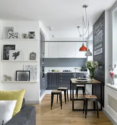Kitchens in a 1-room apartment photo