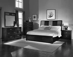 Bedrooms with dark furniture modern design