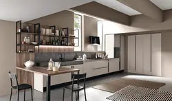 Müasir üslubda foto interyerdə mətbəx