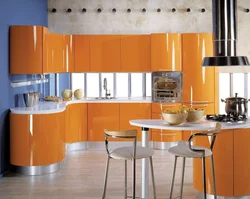 What colors go with orange kitchen photo