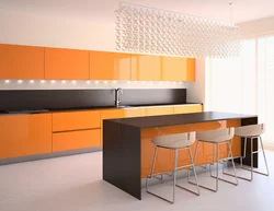 What colors go with orange kitchen photo