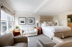 Modern style bedroom design with a sofa instead of a bed