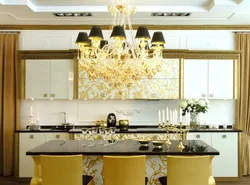 Kitchen design in gold