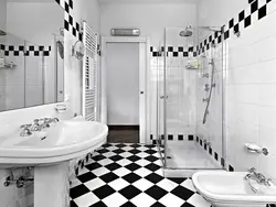 Qara döşəmə ilə hamam dizaynı