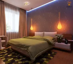 Which lamps are better for a suspended ceiling in the bedroom photo