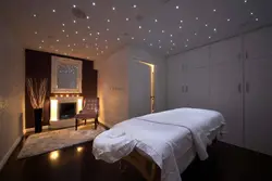 Which lamps are better for a suspended ceiling in the bedroom photo