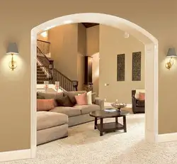 Design of doorways without doors in an apartment photo