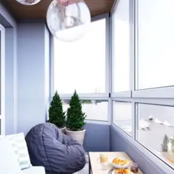 Decoration of balconies in apartments photo