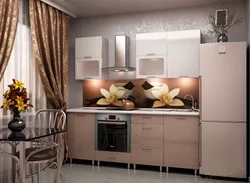 Cappuccino walls in the kitchen interior