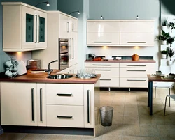 Cappuccino walls in the kitchen interior