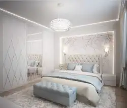 Modern bedroom design in light colors inexpensively