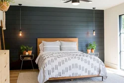Bedroom with clapboard inside photo