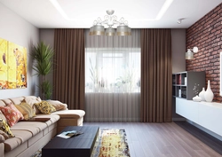 Hall living room in an ordinary apartment photo design