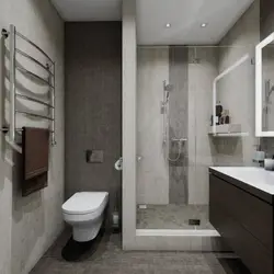 Small combined bathroom with shower photo