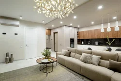 Lamps In The Interior Of The Kitchen Living Room