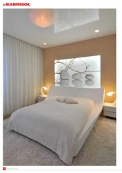 Suspended Ceiling Design In A Bedroom Without A Chandelier Photo