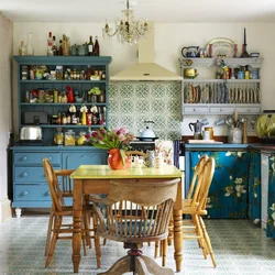 Kitchen in retro style photo interior