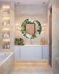 Bathtub in a niche photo design