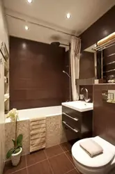 Дызайн ваннага пакоя 5 кв з душавой кабінай і туалетам