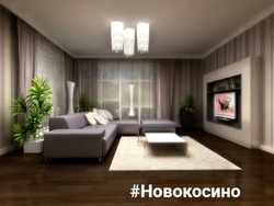 Living room interior 20 sq m with two windows