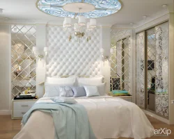 Bedroom interior design with mirrors