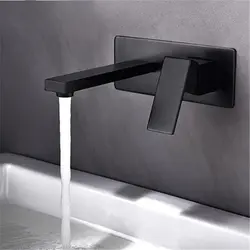 Black plumbing in the bathroom in the interior