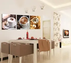 Daxili fotoşəkildə qəhvə mətbəxi