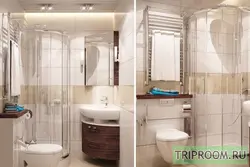 Bathroom with shower design photo 3 sq.m.