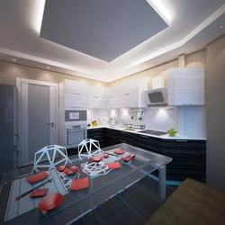 Ceilings kitchen 12 sq m design photo