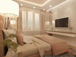 Bedroom interior design in warm colors