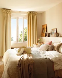 Bedroom interior design in warm colors