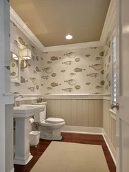 Bathroom design wallpaper and tiles