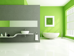 Bathroom design wallpaper and tiles