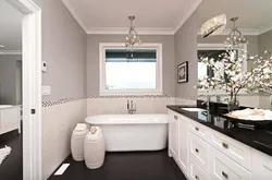 Bathroom design white floor