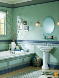 How to paint a bathroom with paint design photo