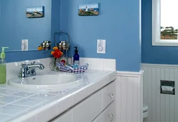 How to paint a bathroom with paint design photo